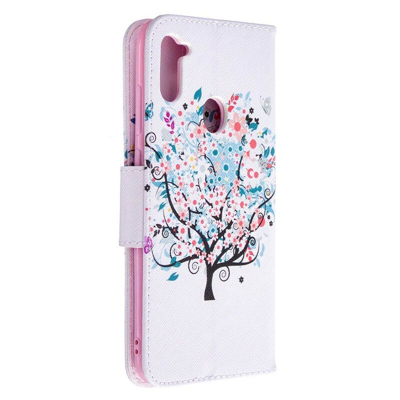 Flip Cover Samsung Galaxy M11 Blomstret Træ