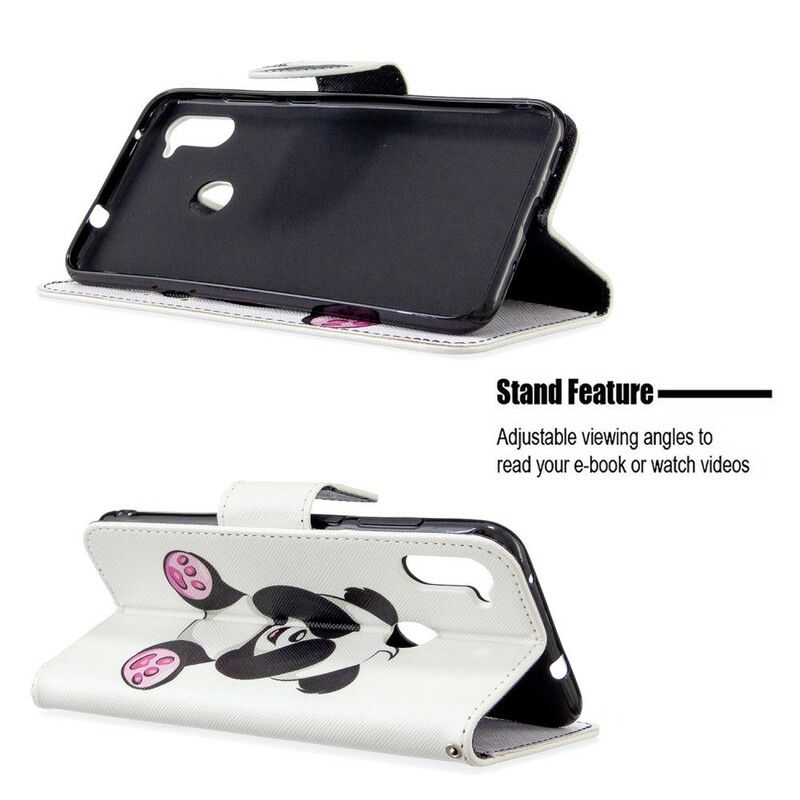 Flip Cover Samsung Galaxy M11 Panda Sjov