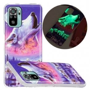 Cover Poco M5s Fluorescerende Wolf Series