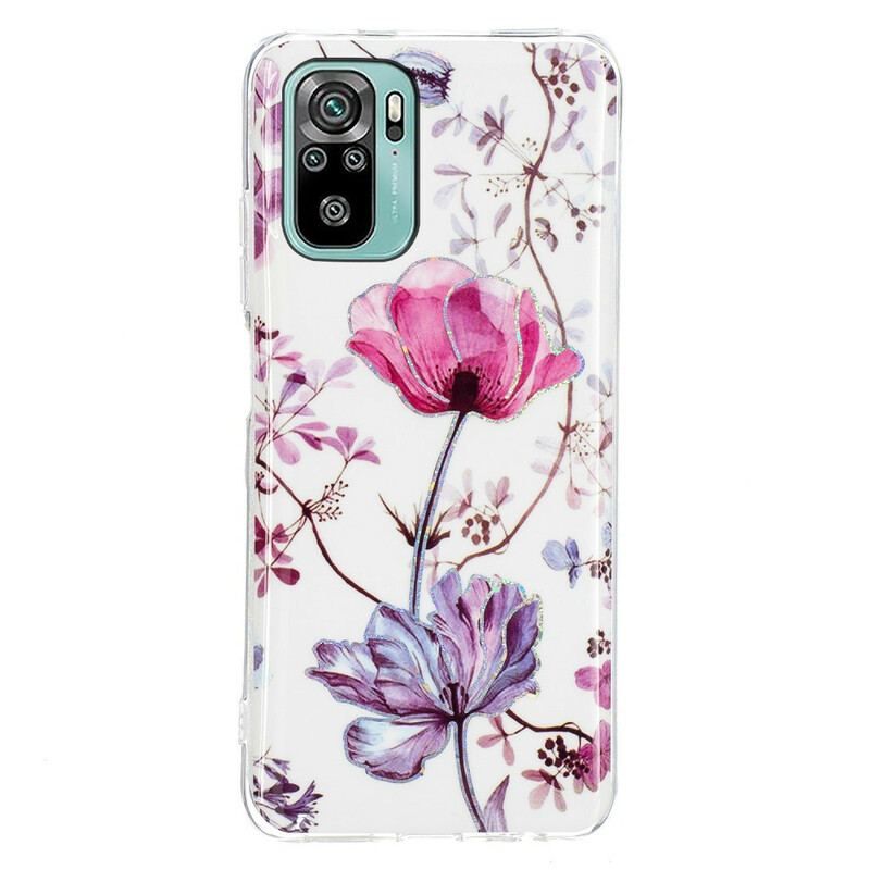 Cover Poco M5s Marmorerede Blomster