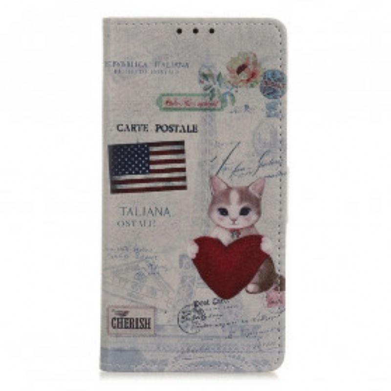 Flip Cover Poco M5s Rejsende Kat