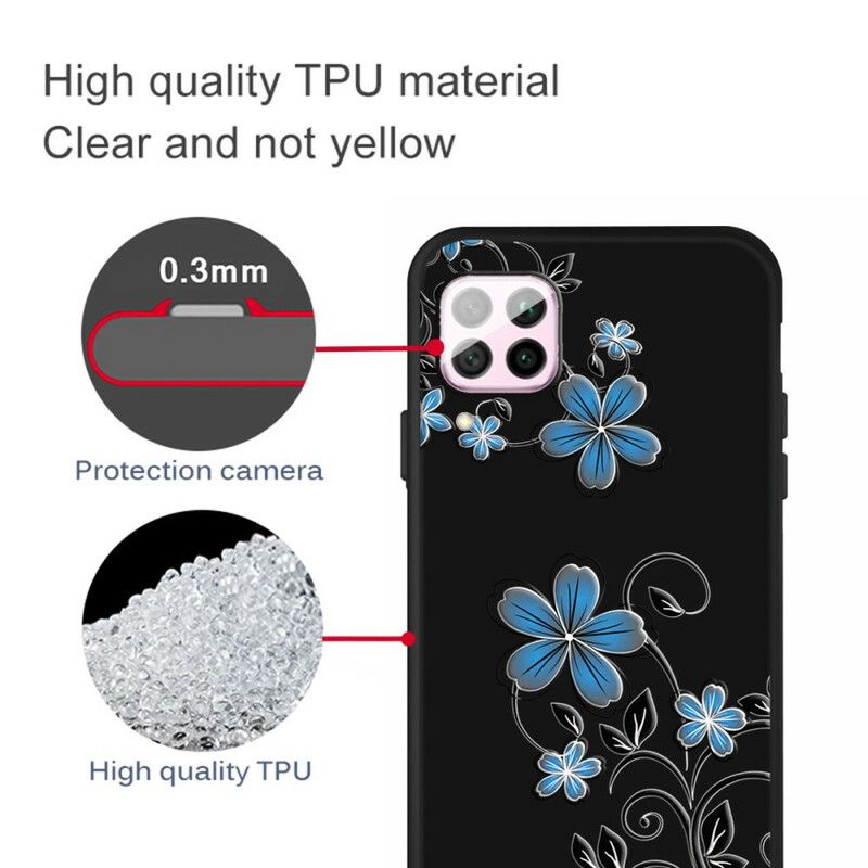 Cover Huawei P40 Lite Blå Blomster