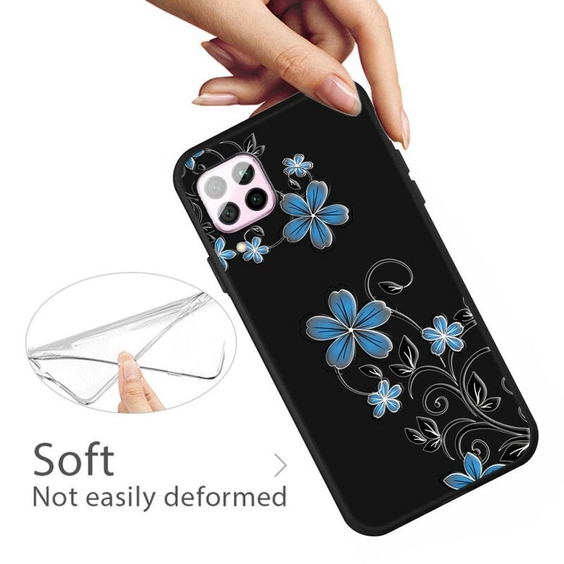 Cover Huawei P40 Lite Blå Blomster