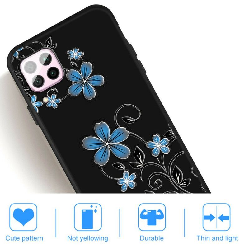 Cover Huawei P40 Lite Blå Blomster