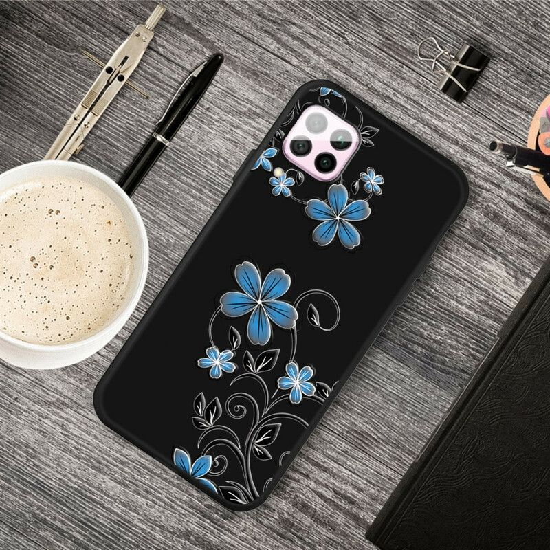 Cover Huawei P40 Lite Blå Blomster