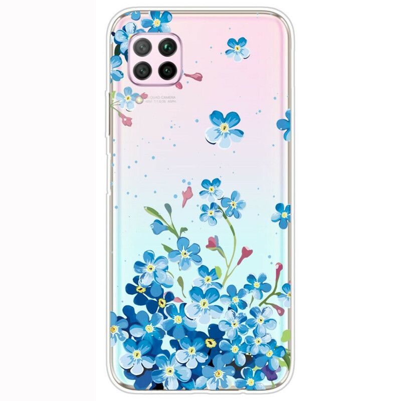 Cover Huawei P40 Lite Buket Blå Blomster