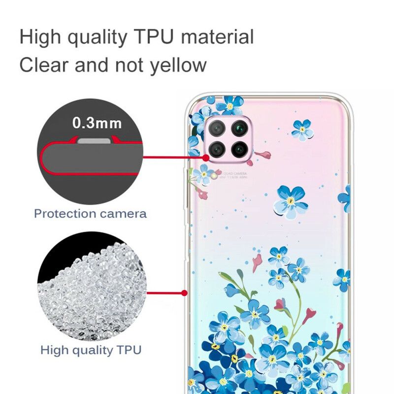 Cover Huawei P40 Lite Buket Blå Blomster