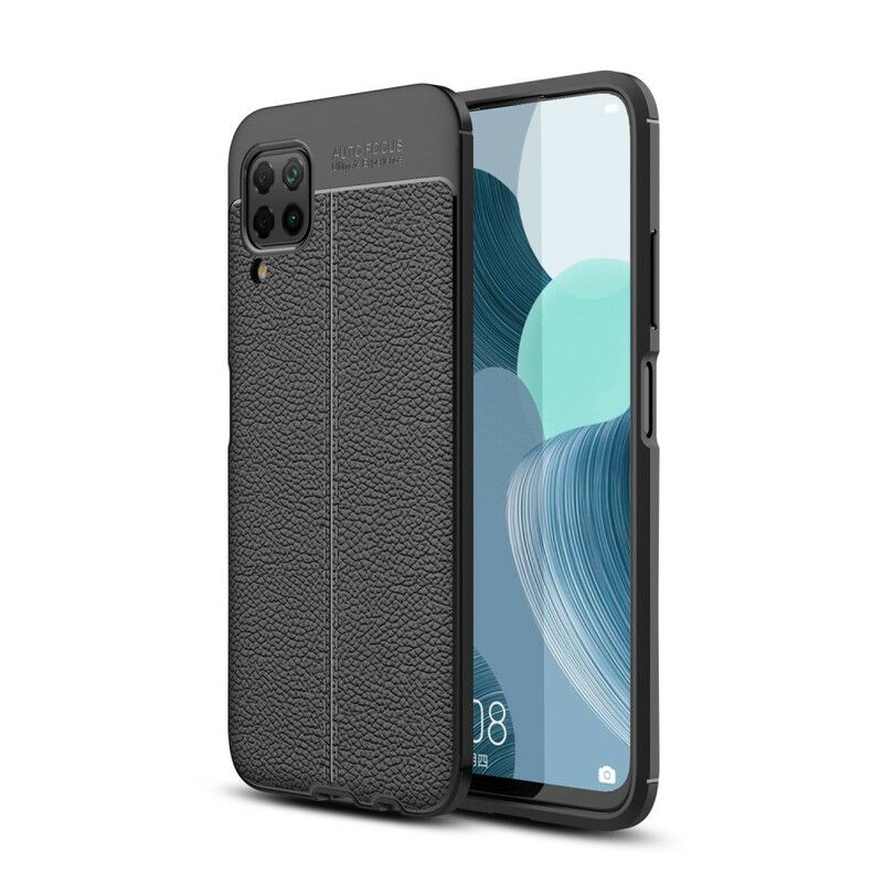 Cover Huawei P40 Lite Dobbelt Linje Litchi Lædereffekt