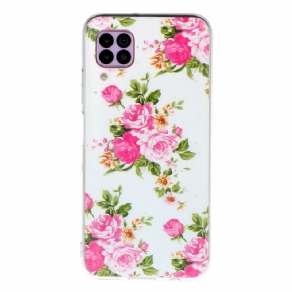 Cover Huawei P40 Lite Fluorescerende Liberty-blomster