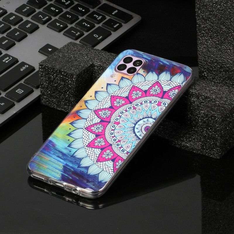 Cover Huawei P40 Lite Fluorescerende Mandalaugle