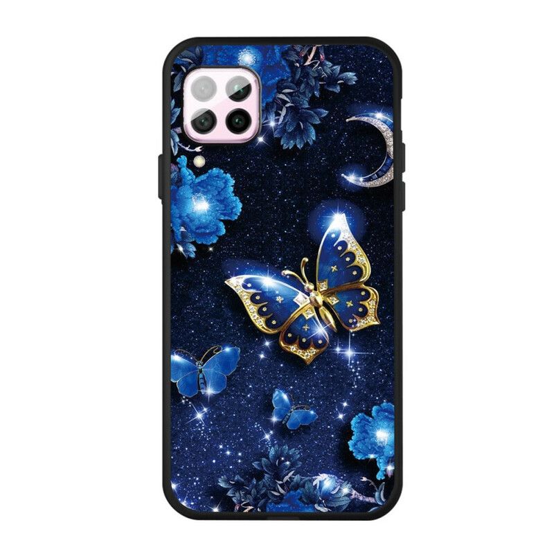 Cover Huawei P40 Lite Gylden Sommerfugl