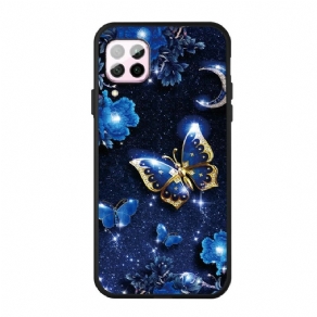 Cover Huawei P40 Lite Gylden Sommerfugl