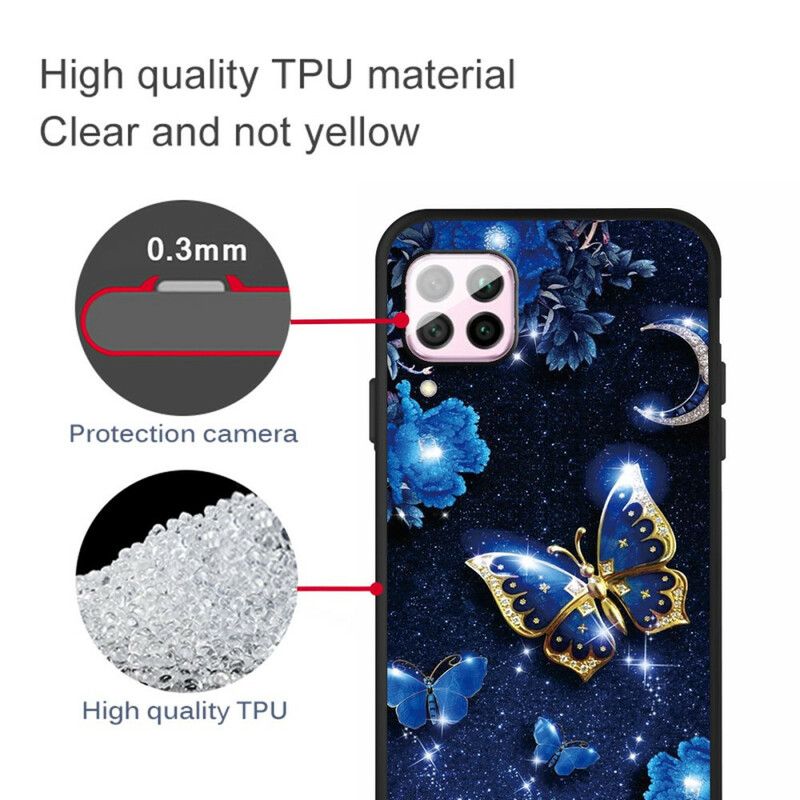 Cover Huawei P40 Lite Gylden Sommerfugl