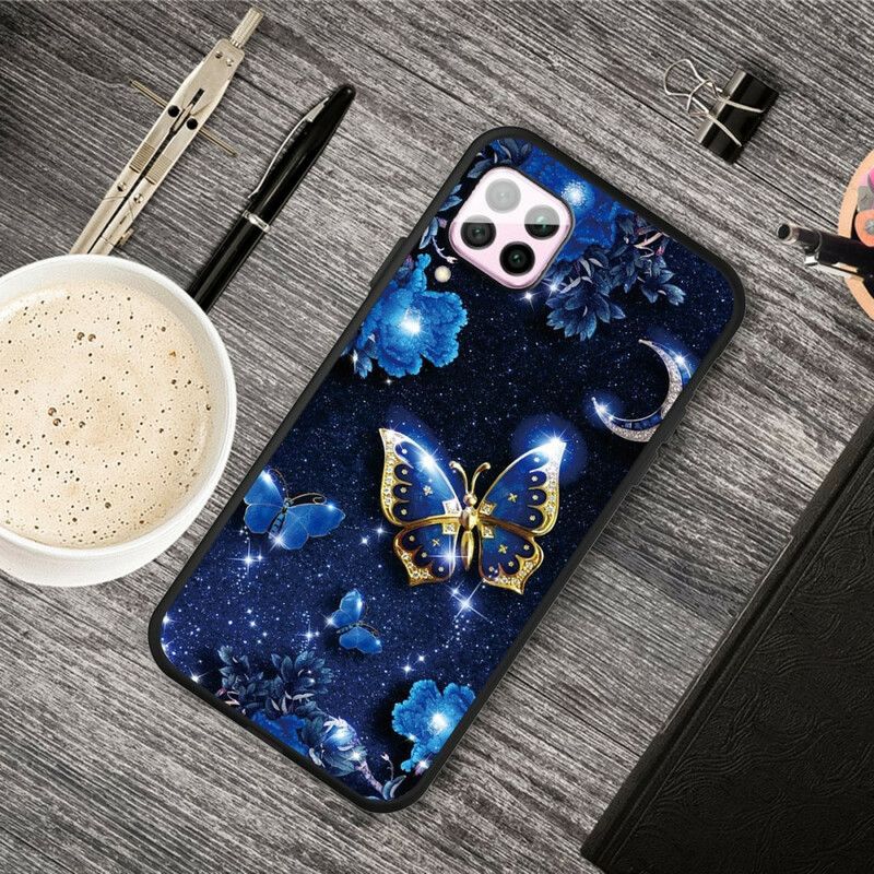 Cover Huawei P40 Lite Gylden Sommerfugl