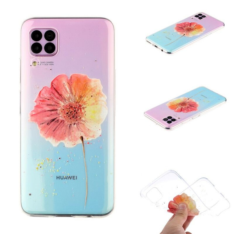 Cover Huawei P40 Lite Sømløst Akvarel Blomstermønster