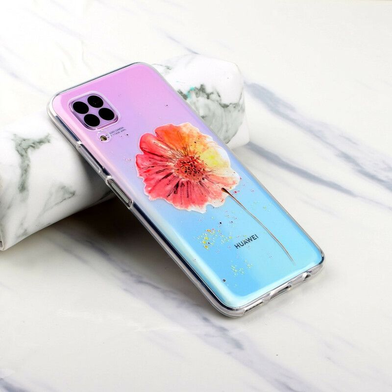 Cover Huawei P40 Lite Sømløst Akvarel Blomstermønster