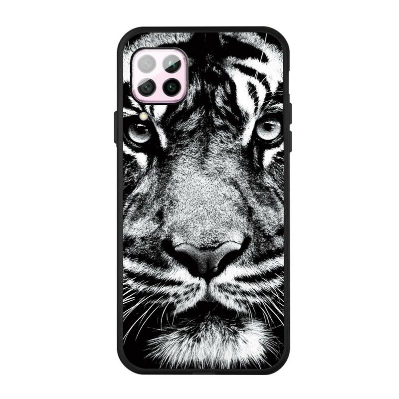 Cover Huawei P40 Lite Sort Og Hvid Tiger