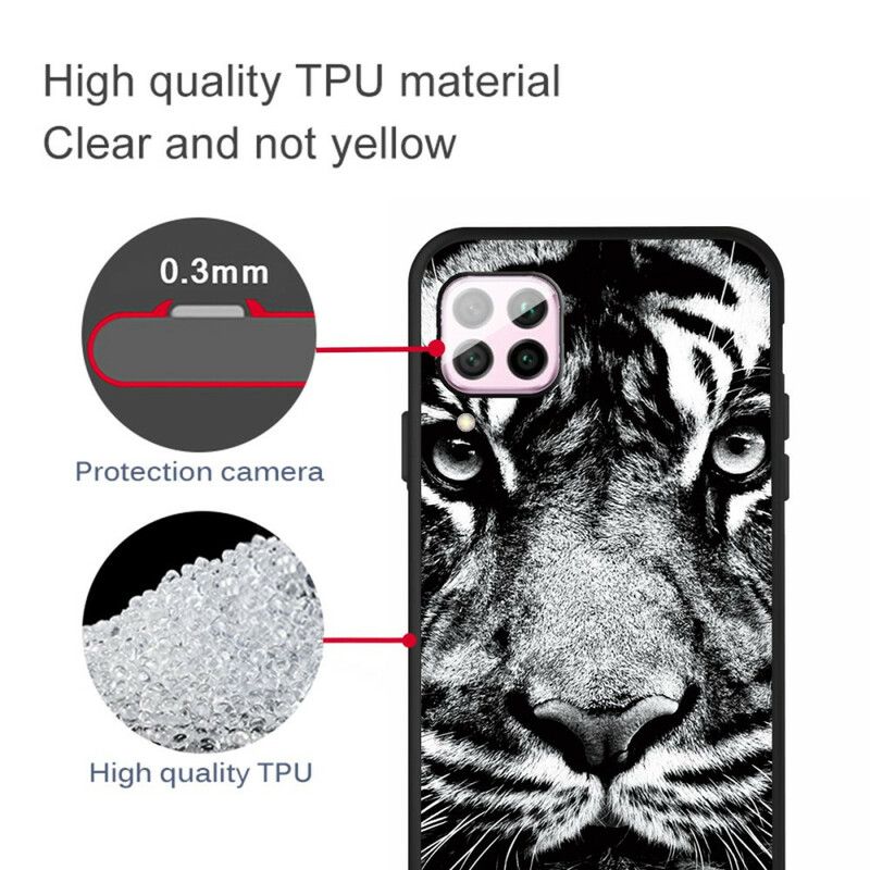 Cover Huawei P40 Lite Sort Og Hvid Tiger