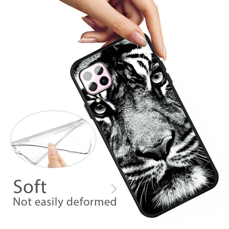 Cover Huawei P40 Lite Sort Og Hvid Tiger