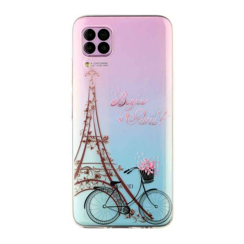 Cover Huawei P40 Lite Transparent Bonjour Paris