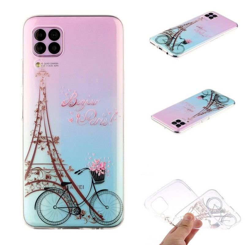 Cover Huawei P40 Lite Transparent Bonjour Paris