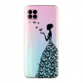 Cover Huawei P40 Lite Transparent Sommerfuglekjole