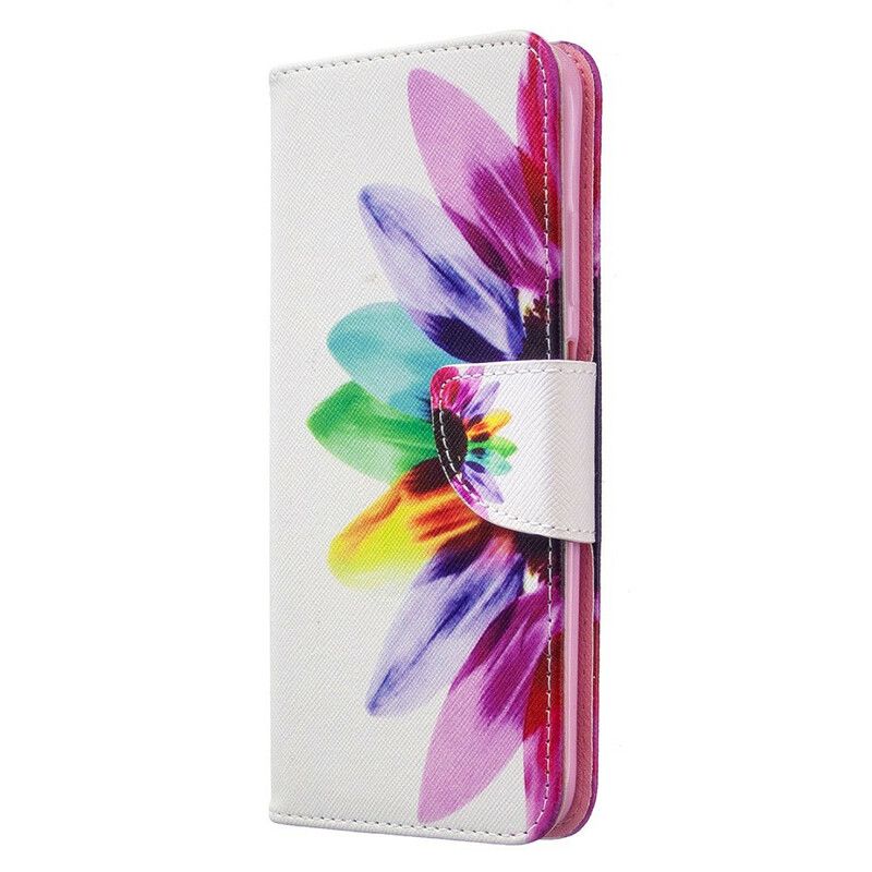 Flip Cover Huawei P40 Lite Akvarelblomst