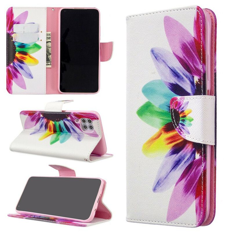 Flip Cover Huawei P40 Lite Akvarelblomst