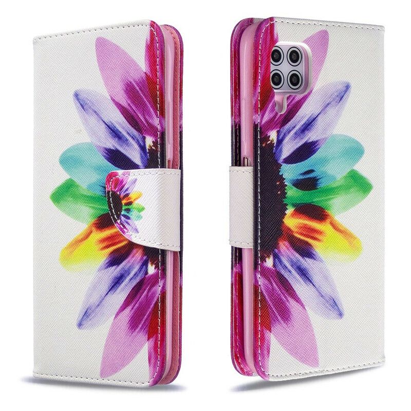 Flip Cover Huawei P40 Lite Akvarelblomst