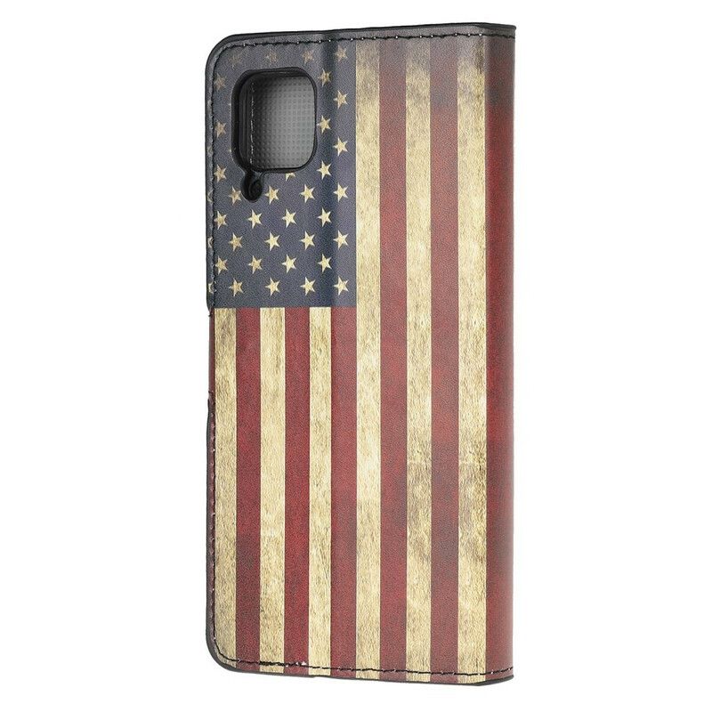 Flip Cover Huawei P40 Lite Amerikansk Flag