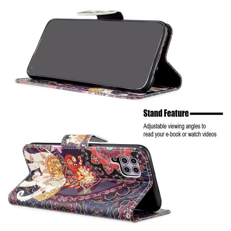 Flip Cover Huawei P40 Lite Etnisk Elefantmandala