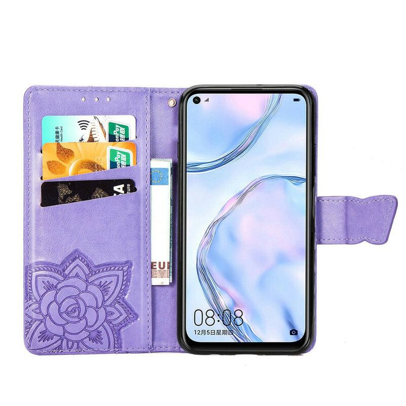 Flip Cover Huawei P40 Lite Halve Sommerfugle