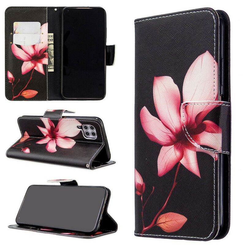 Flip Cover Huawei P40 Lite Pink Blomst