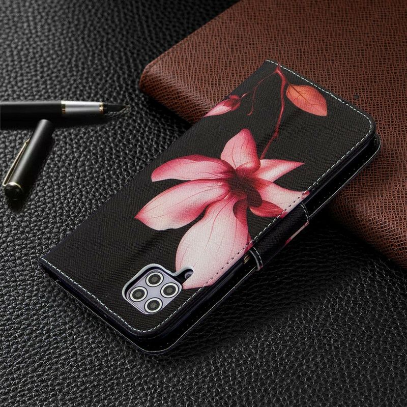 Flip Cover Huawei P40 Lite Pink Blomst