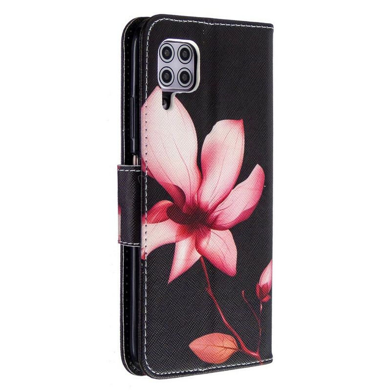 Flip Cover Huawei P40 Lite Pink Blomst