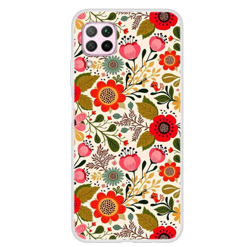 Mobilcover Huawei P40 Lite Blomstertapet