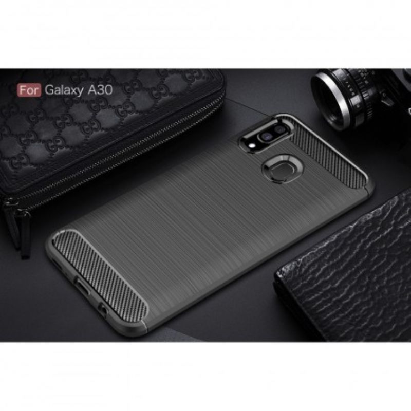 Cover Samsung Galaxy A30 / A20 Børstet Kulfiber