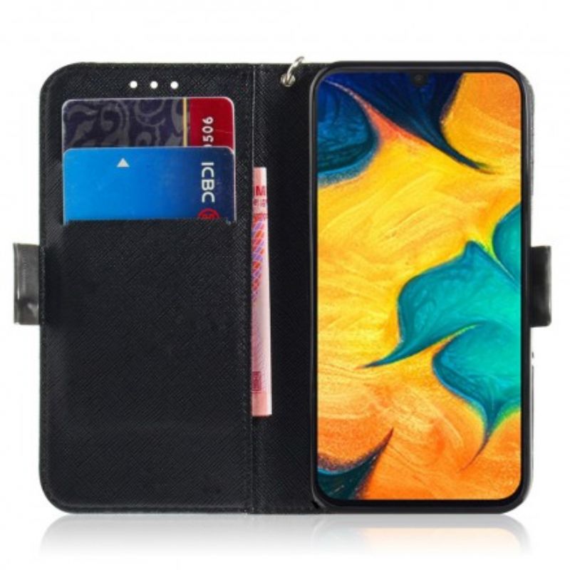 Cover Samsung Galaxy A30 / A20 Med Snor Grå Strappy Kat