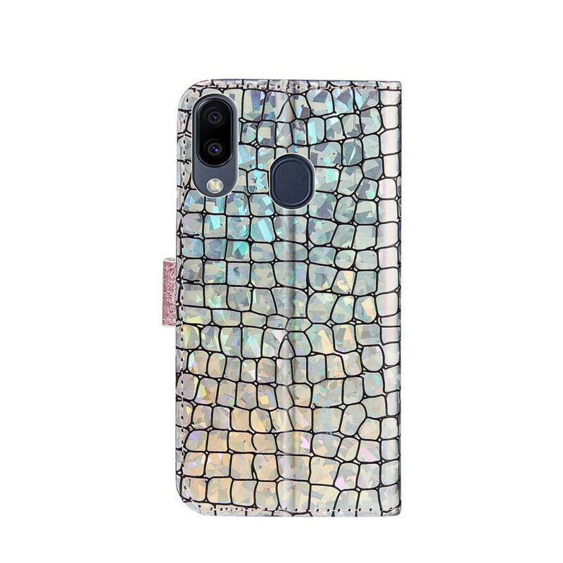 Flip Cover Samsung Galaxy A30 / A20 Croc Diamanter