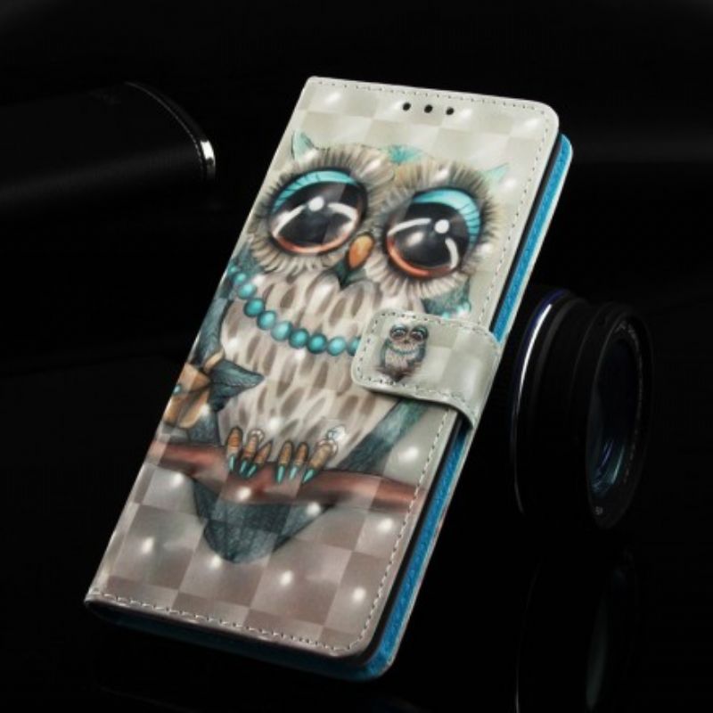 Flip Cover Samsung Galaxy A30 / A20 Med Snor Frøken Strappy Owl