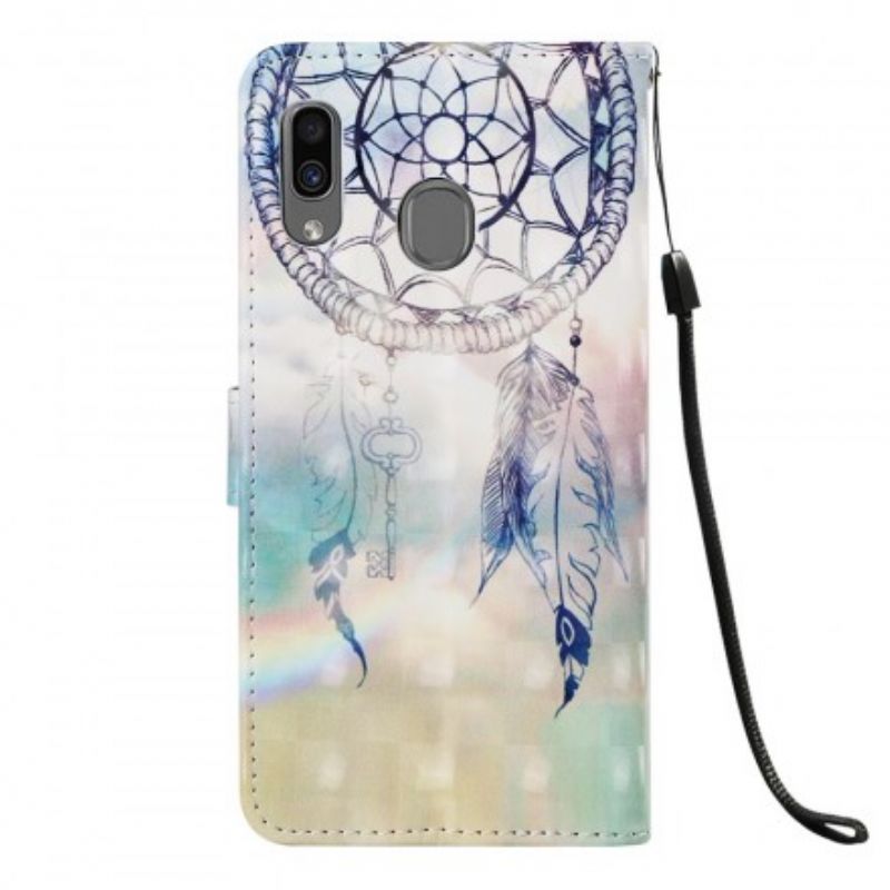 Læder Cover Samsung Galaxy A30 / A20 Akvarel Drømmefanger