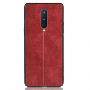 Mobilcover OnePlus 8 Søm Lædereffekt