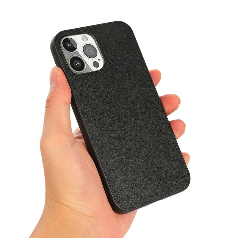 Cover iPhone 13 Pro Ægte Litchi Læder