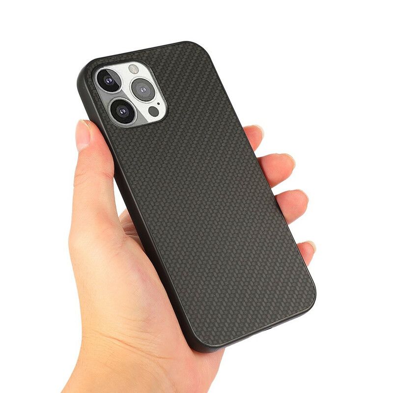 Cover iPhone 13 Pro Carbon Fiber Texture Lædereffekt