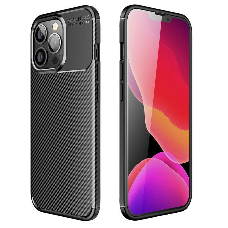 Cover iPhone 13 Pro Fleksibel Kulfibertekstur