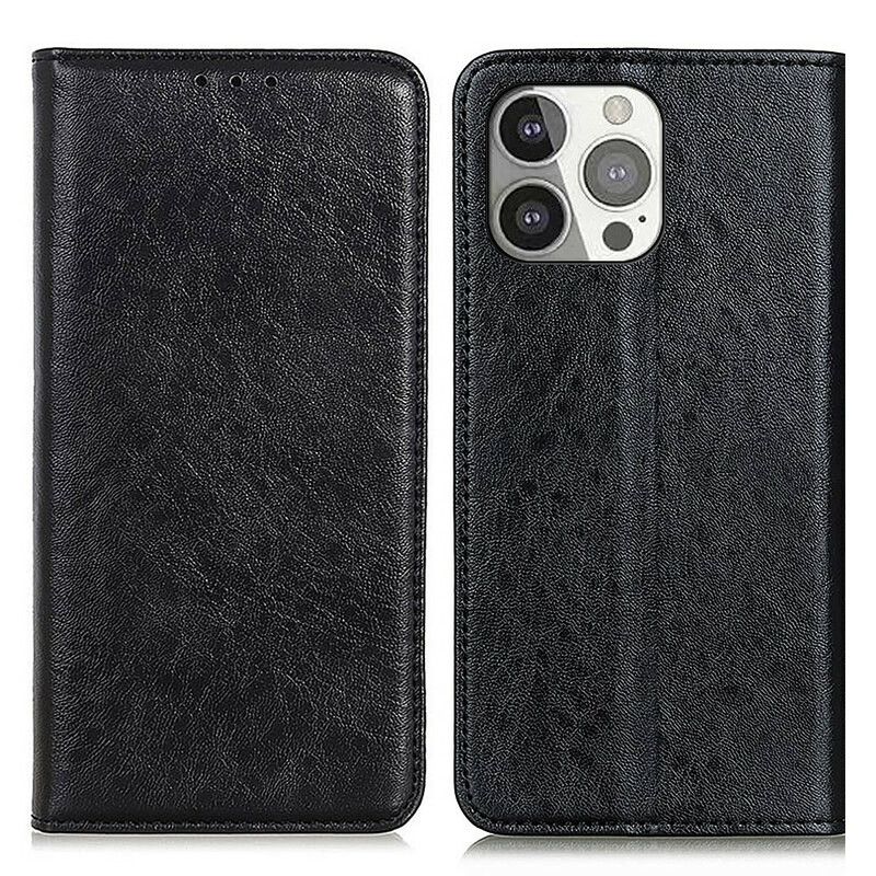 Cover iPhone 13 Pro Flip Cover Tekstureret Splitlæder