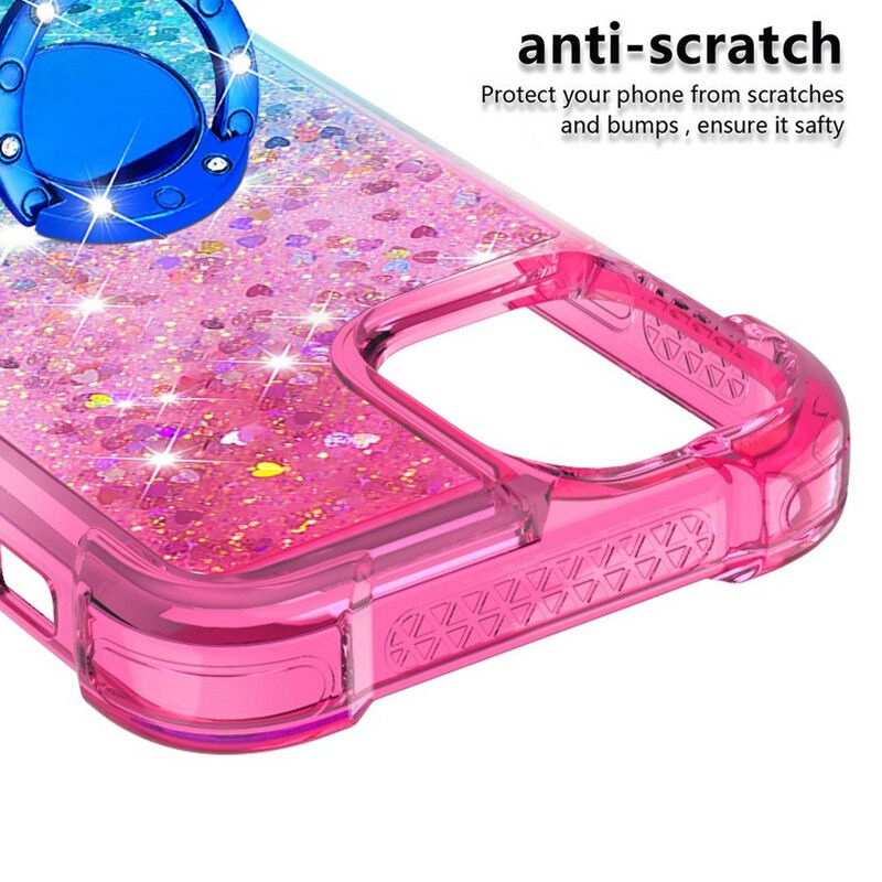 Cover iPhone 13 Pro Glitter Ring-støtte