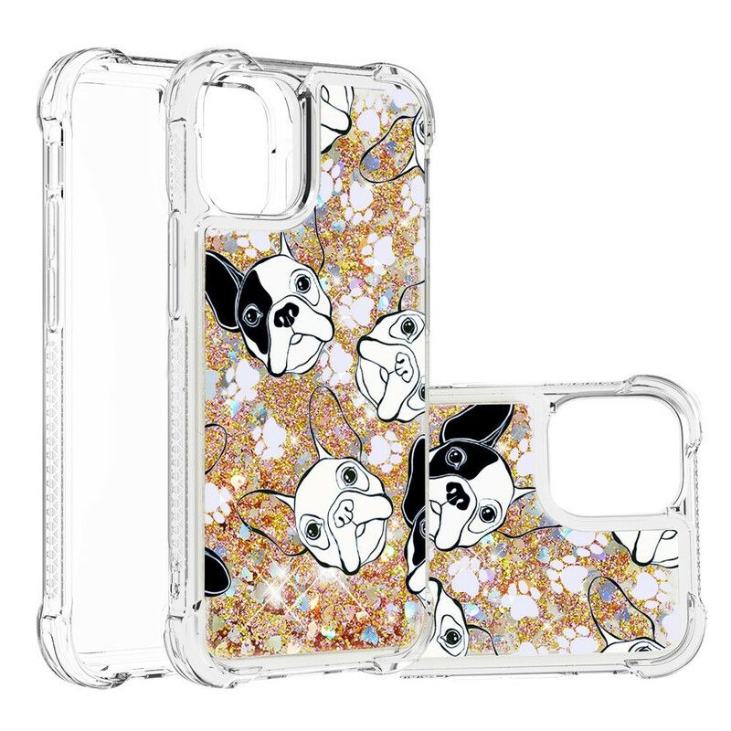 Cover iPhone 13 Pro Hr Glitter Dog