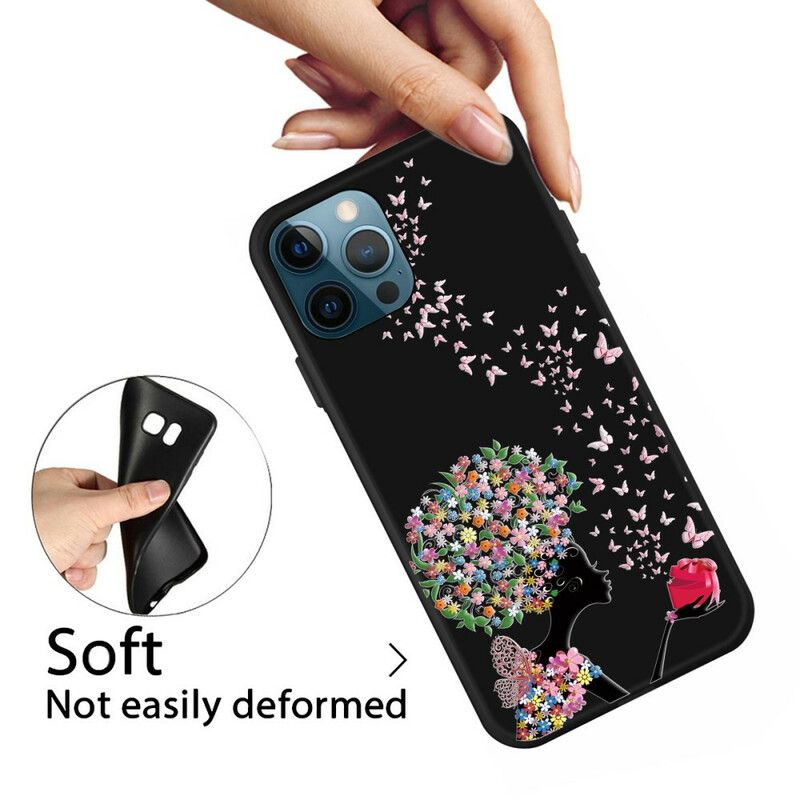 Cover iPhone 13 Pro Kvinde Med Blomsterhoved