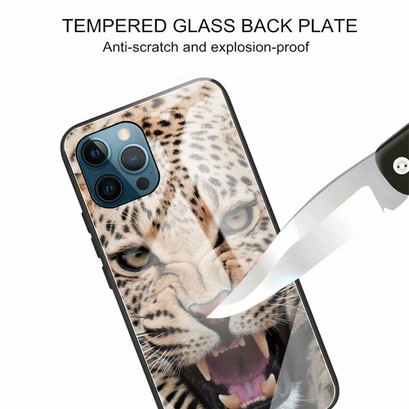 Cover iPhone 13 Pro Leopard Hærdet Glas